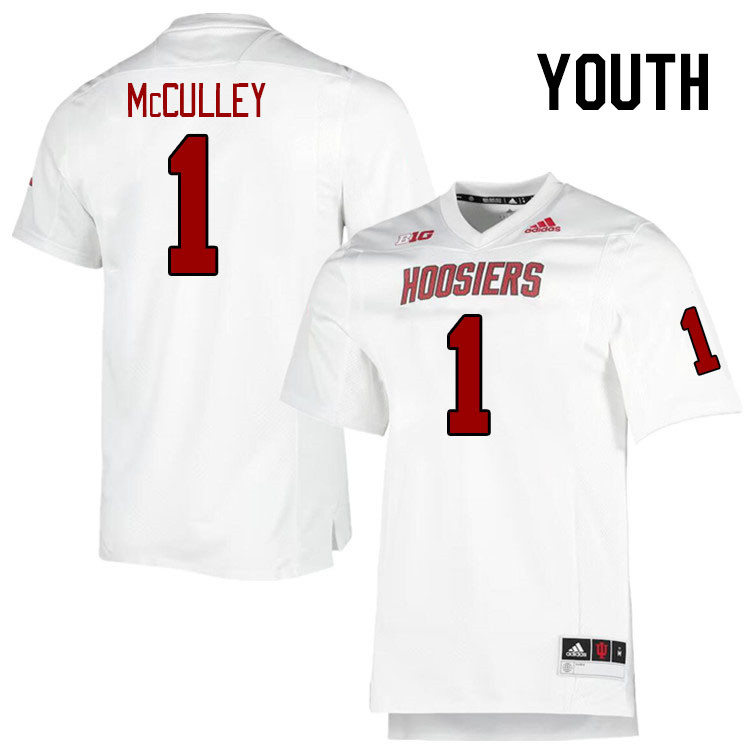 Youth #1 Donaven McCulley Indiana Hoosiers College Football Jerseys Stitched-Retro